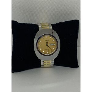 Rado Diastar 114.0391.3 Men's Stainless Steel Analog Gold Dial Quartz Watch PL14